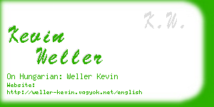 kevin weller business card